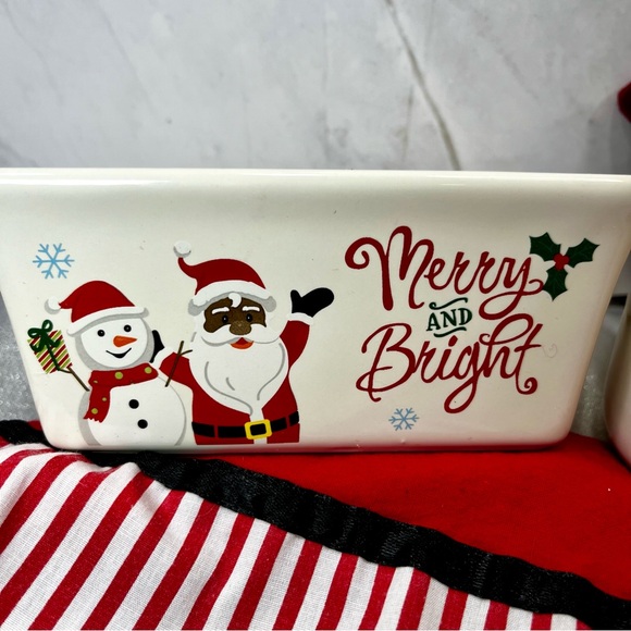 Santa and Snowman Milk and Cookies Dishes for Christmas - Picture 2 of 10